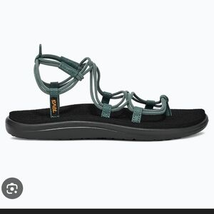 Teva Voya Infinity Womens Size 10 Shoes Green Silver Pine Stretch Sandal NEW